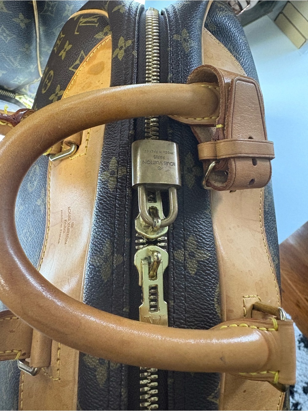 Louis Vuitton Monogram Canvas Dome Satchel with Tan Trim - Picture 3 of 14